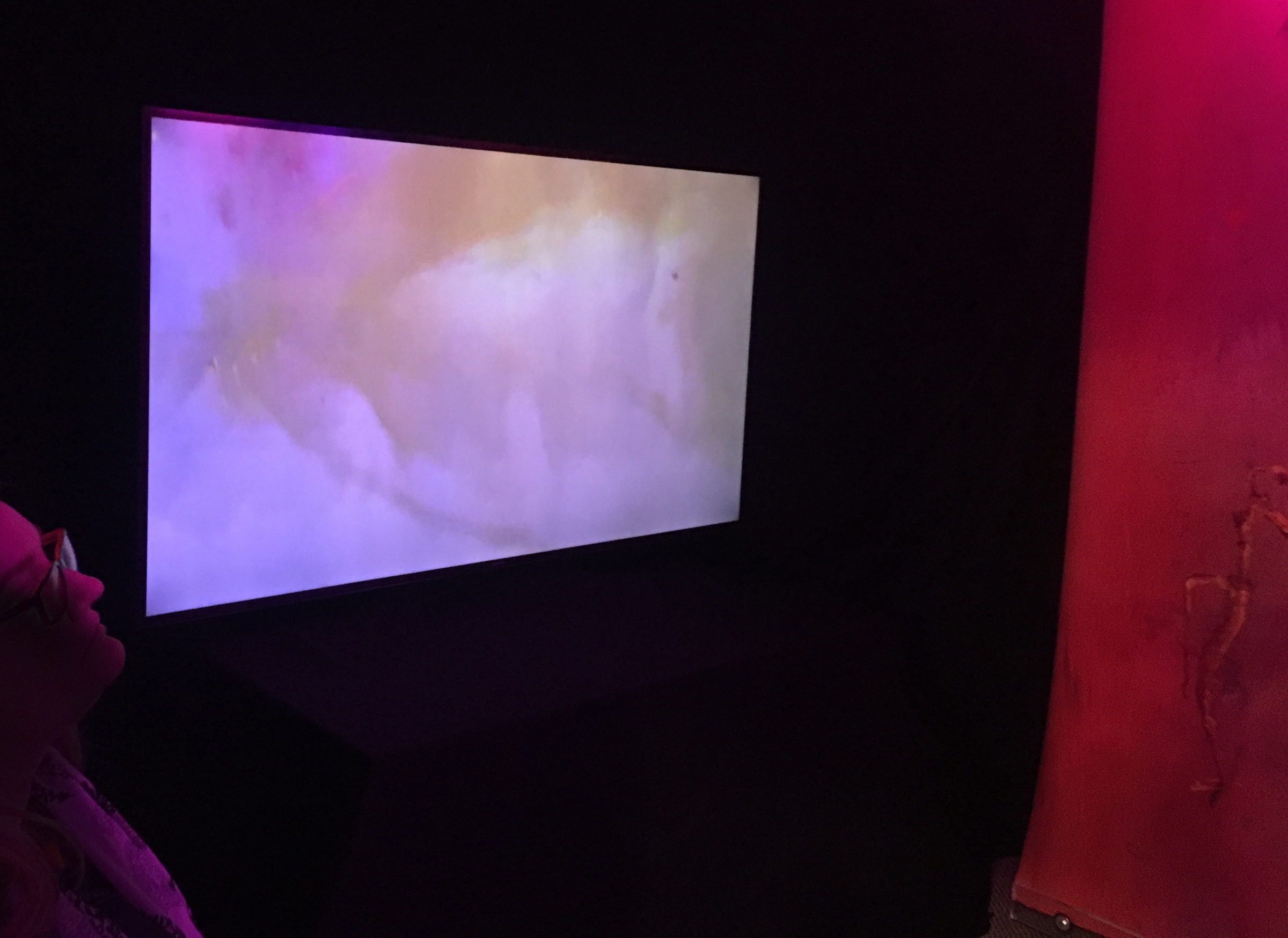 viewing the installation - video component on left