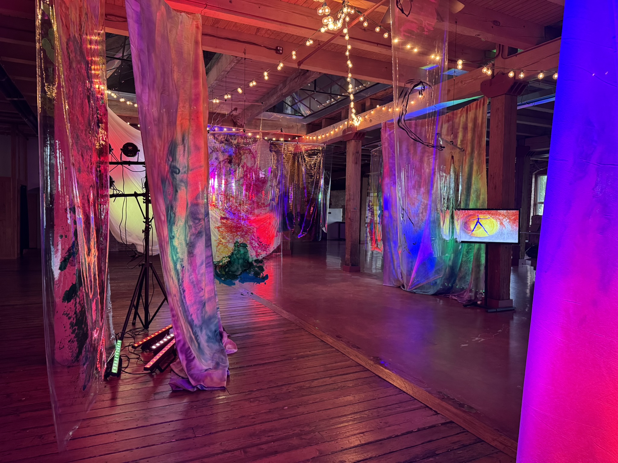 waterfall portals - rebirth installation gallery view