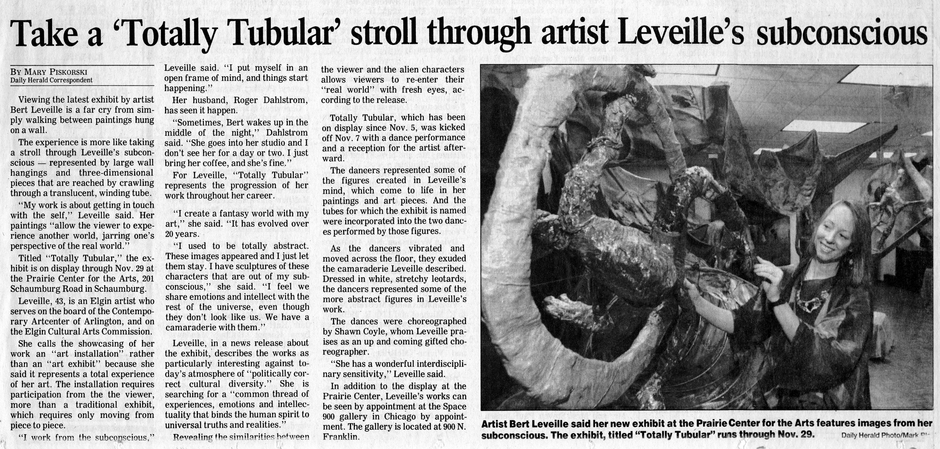 "Totally Tubular" Take a &lsquo;Totally Tubular&rsquo; stroll through artist Leveille&rsquo;s subconscious